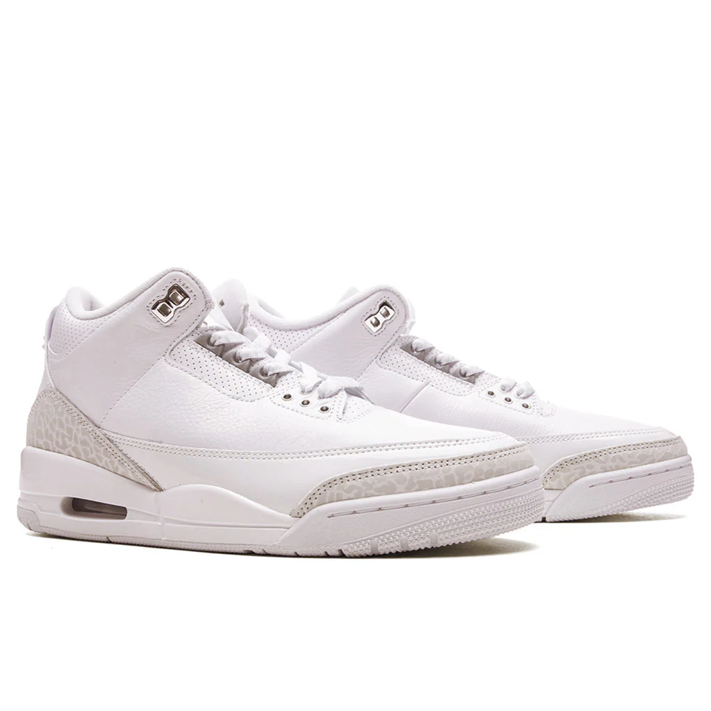 Air Jordan 3 Retro 'Pure Money' - White/Metallic Silver - Image 2