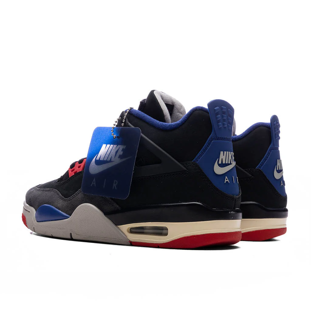 Air Jordan 4 Retro 'Rare Air' (GS) - Black/Fire Red/Deep Royal Blue - Image 3