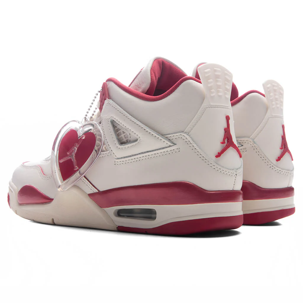 Women's Air Jordan 4 Retro 'Valentine's Day' - Pale Ivory/Sierra Red/Tough Red - Image 3