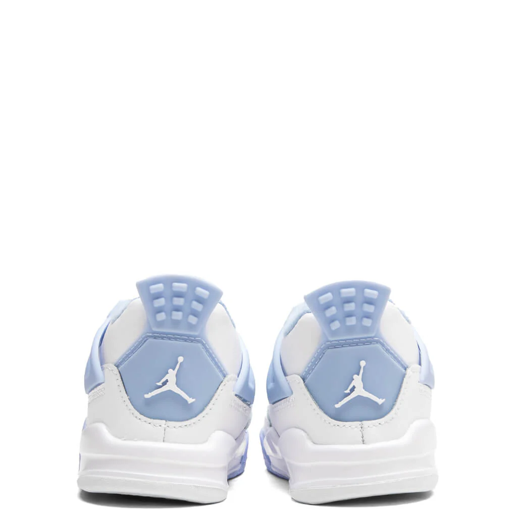Air Jordan 4 Retro 'Aluminum' (TD) - White/Aluminum/Blue Tint/Oil Green - Image 4