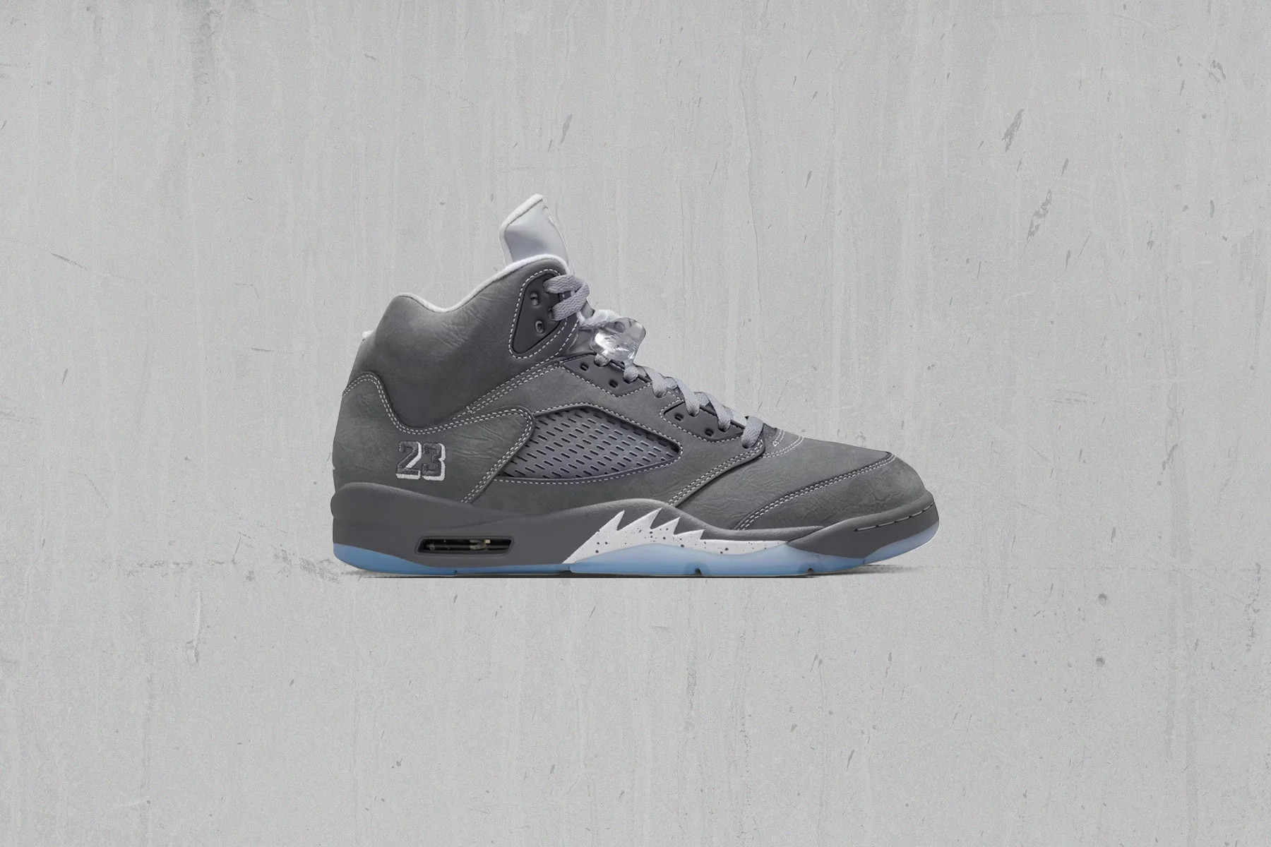 Air Jordan 5 Retro 'Wolf Grey' - Light Graphite/White/Wolf Grey - Image 5