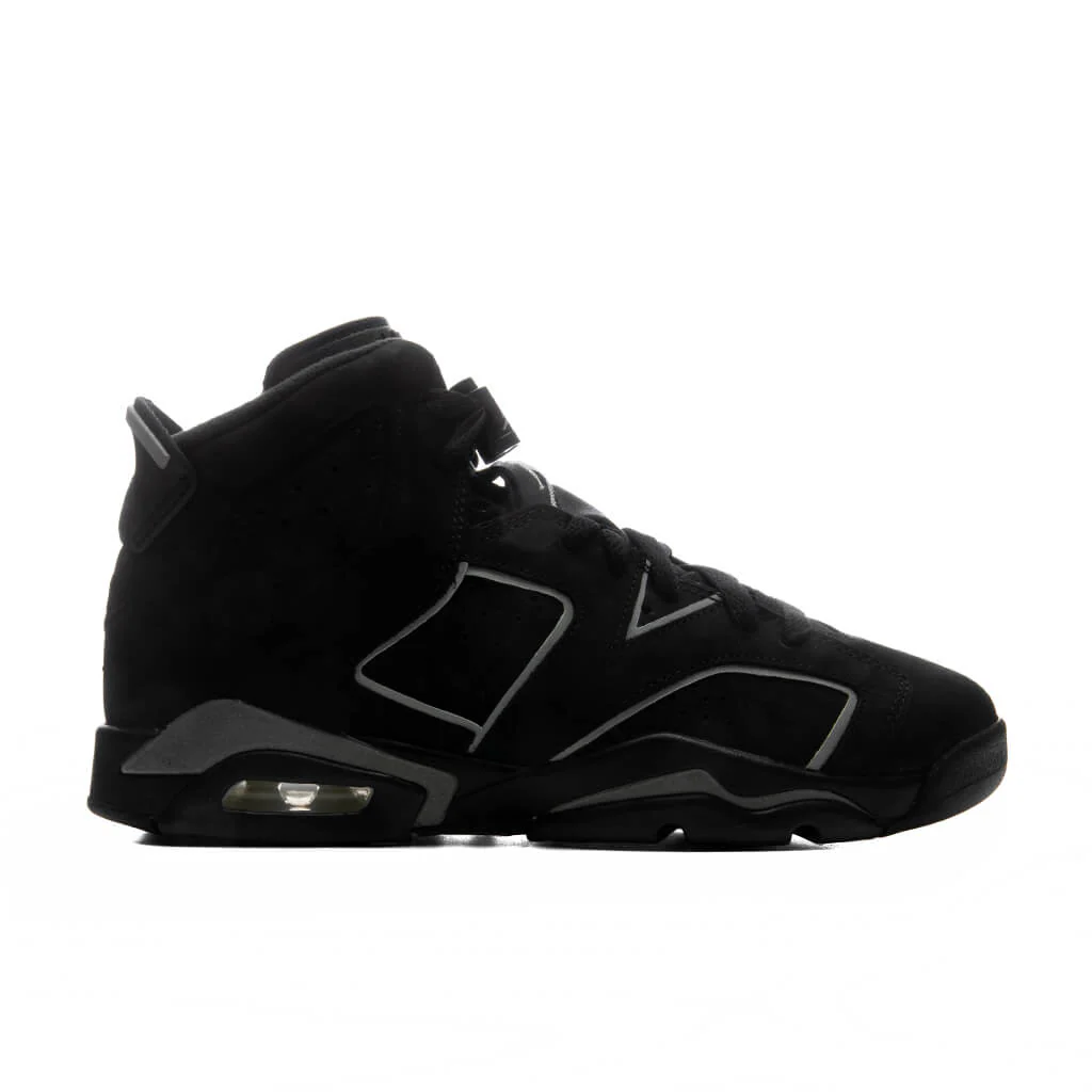 Air Jordan 6 Retro 'Cap and Gown' (GS) - Black/Reflect Silver/Black