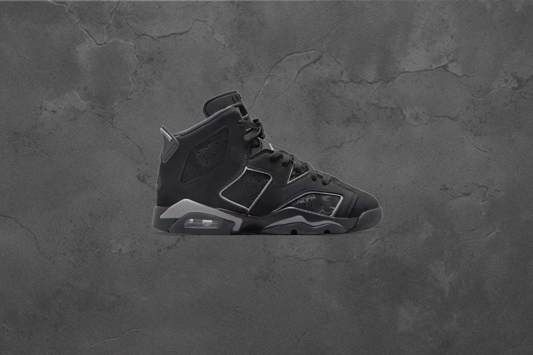 Air Jordan 6 Retro 'Cap and Gown' (GS) - Black/Reflect Silver/Black - Image 7