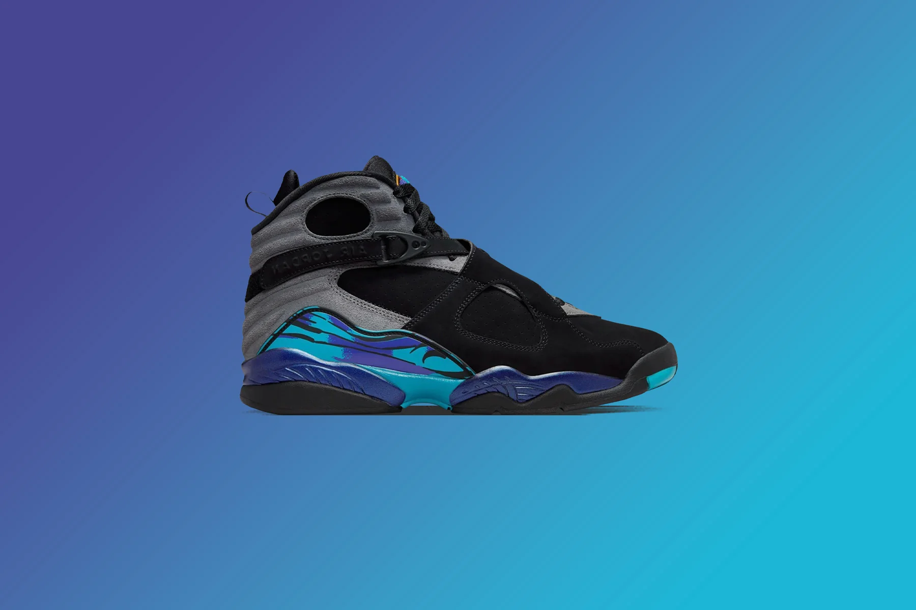 Air Jordan 8 Retro 'Aqua' - Black/Multi Color - Image 5
