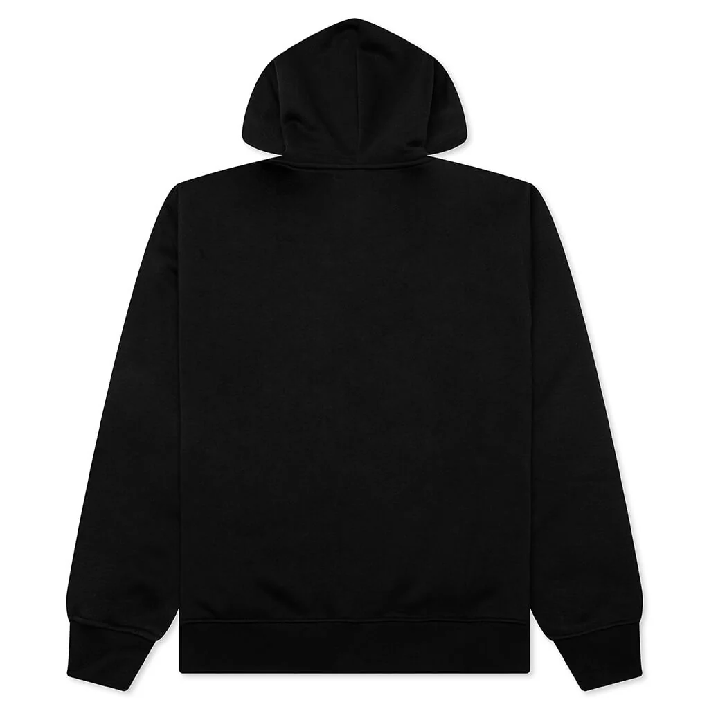 Brooklyn Fleece Full-Zip Hoodie - Black/White - Image 2