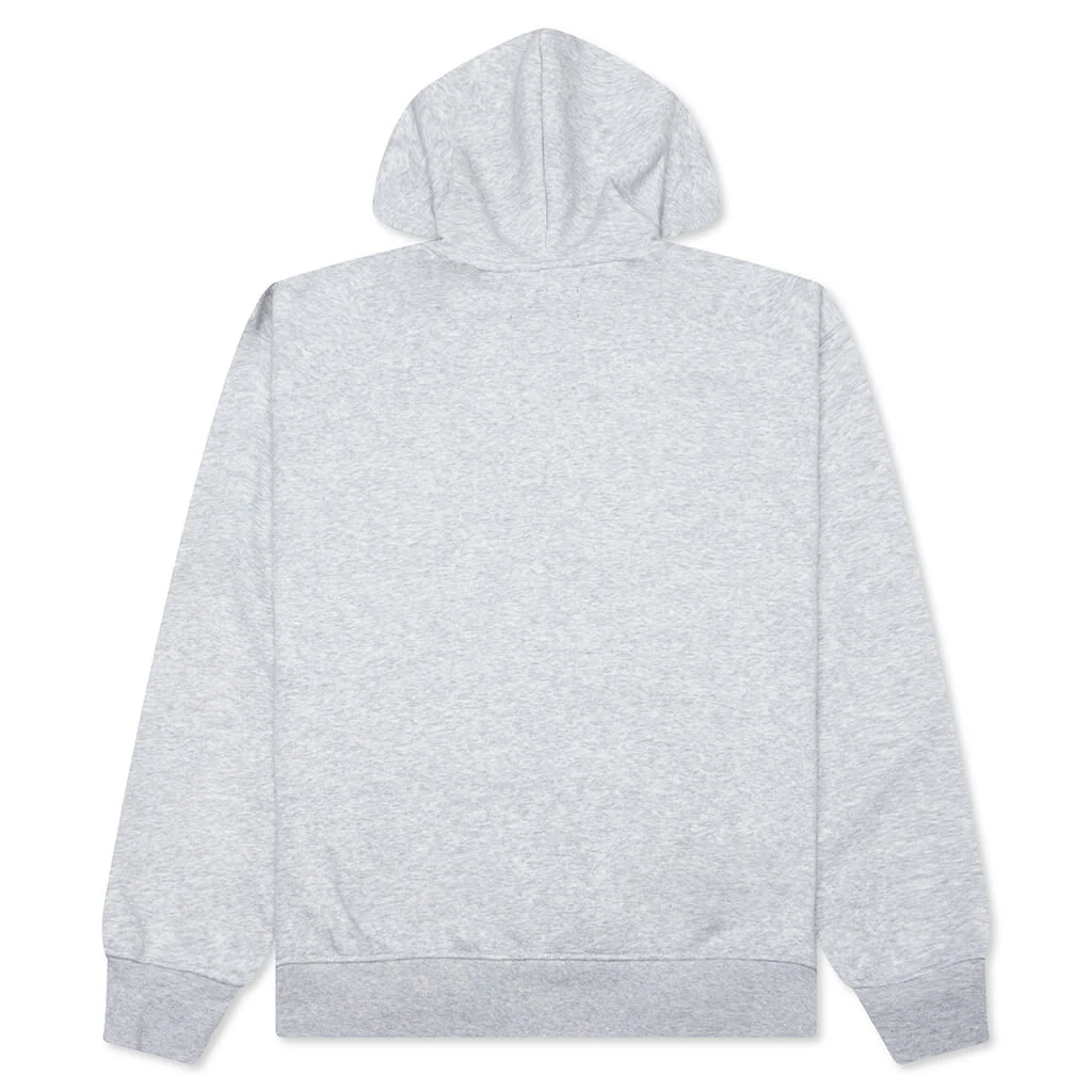 Brooklyn Fleece Full-Zip Hoodie - Grey Heather/White - Image 2