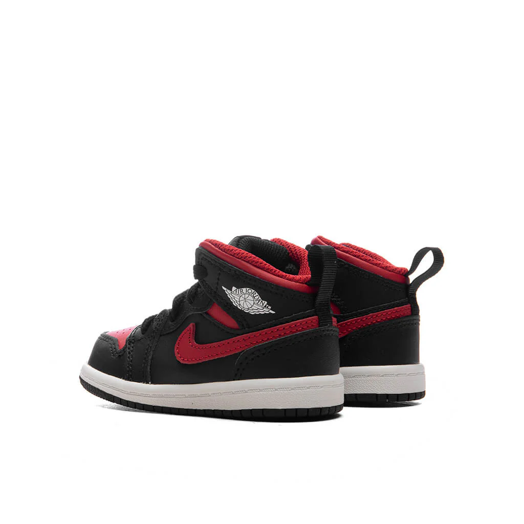 Jordan 1 Mid (TD) - Black/Varsity Red/Summit White - Image 3