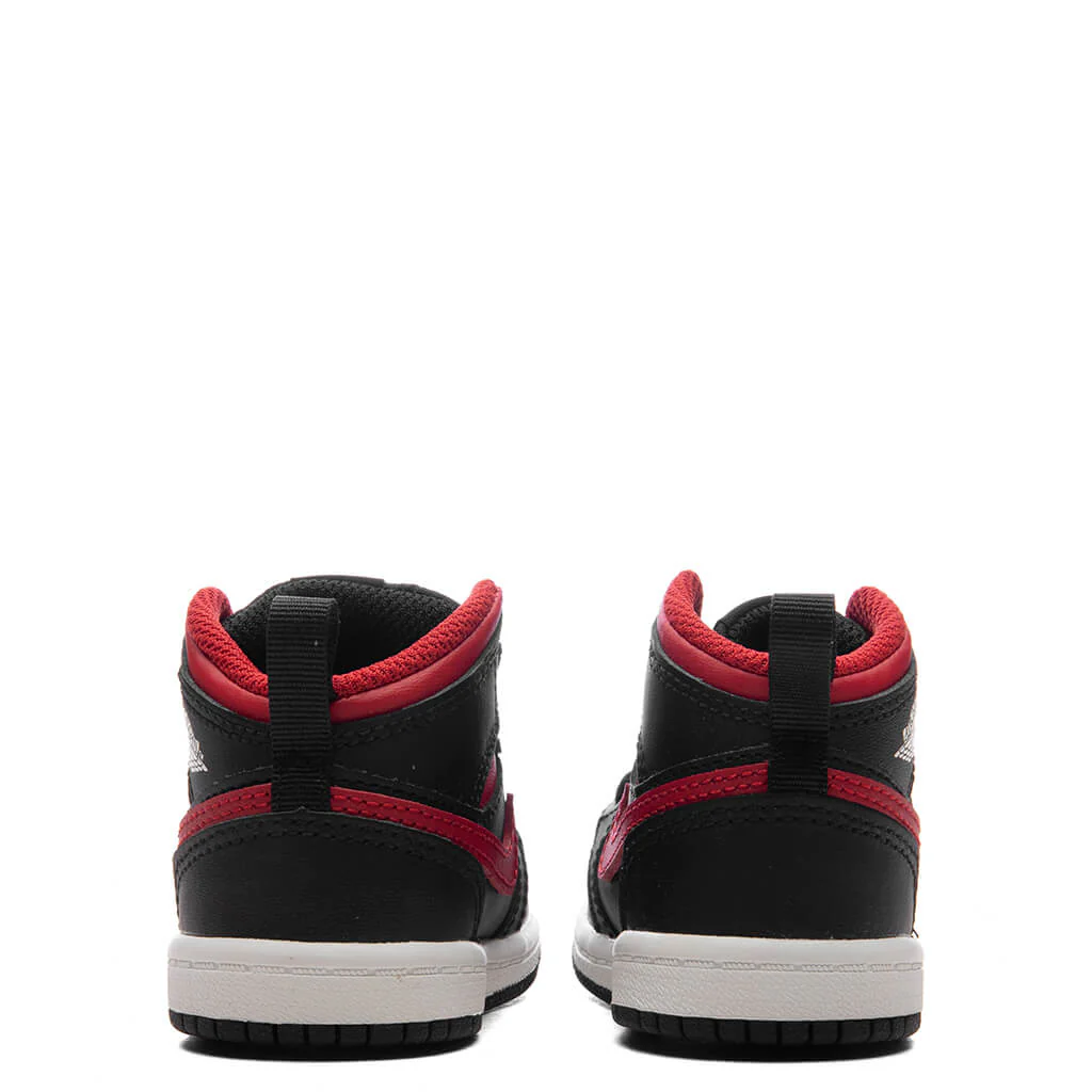 Jordan 1 Mid (TD) - Black/Varsity Red/Summit White - Image 4