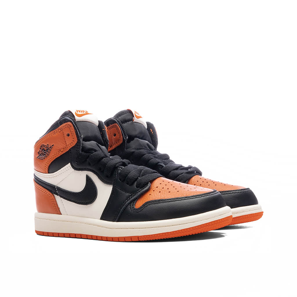 Air Jordan 1 Retro High OG 'Shattered Backboard' (PS) - Black/Sail/Starfish - Image 3