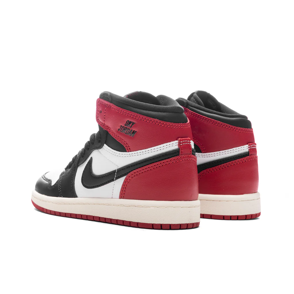 Air Jordan 1 Retro High OG (PS) 'Black Toe Reimagined' - White/Black/Varsity Red/Sail - Image 3