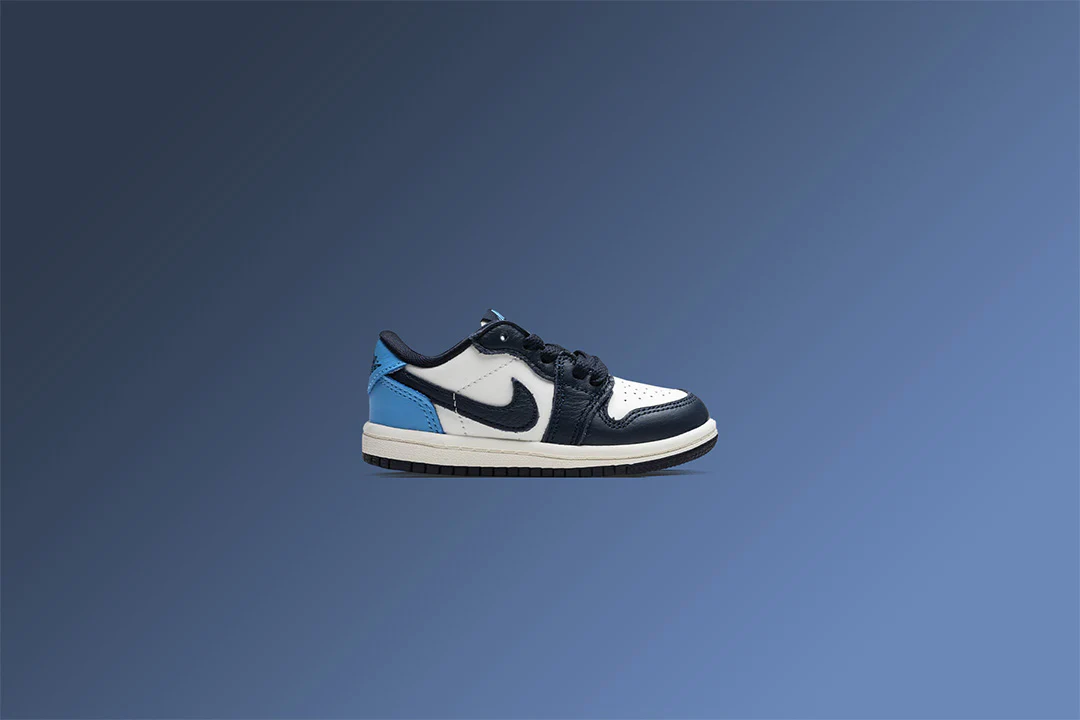 Air Jordan 1 Low OG 'Obsidian' (TD) - Obsidian/University Blue/Sail - Image 5