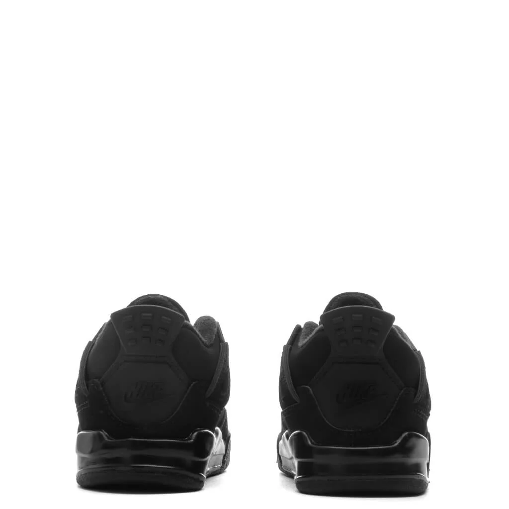 Air Jordan 4 Retro 'Black Cat' (TD) - Black/Light Graphite - Image 4
