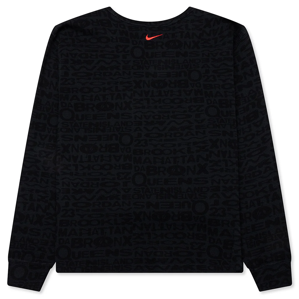 Jordan x Awake NY Thermal Long Sleeve Top - Black/White/University Red - Image 2