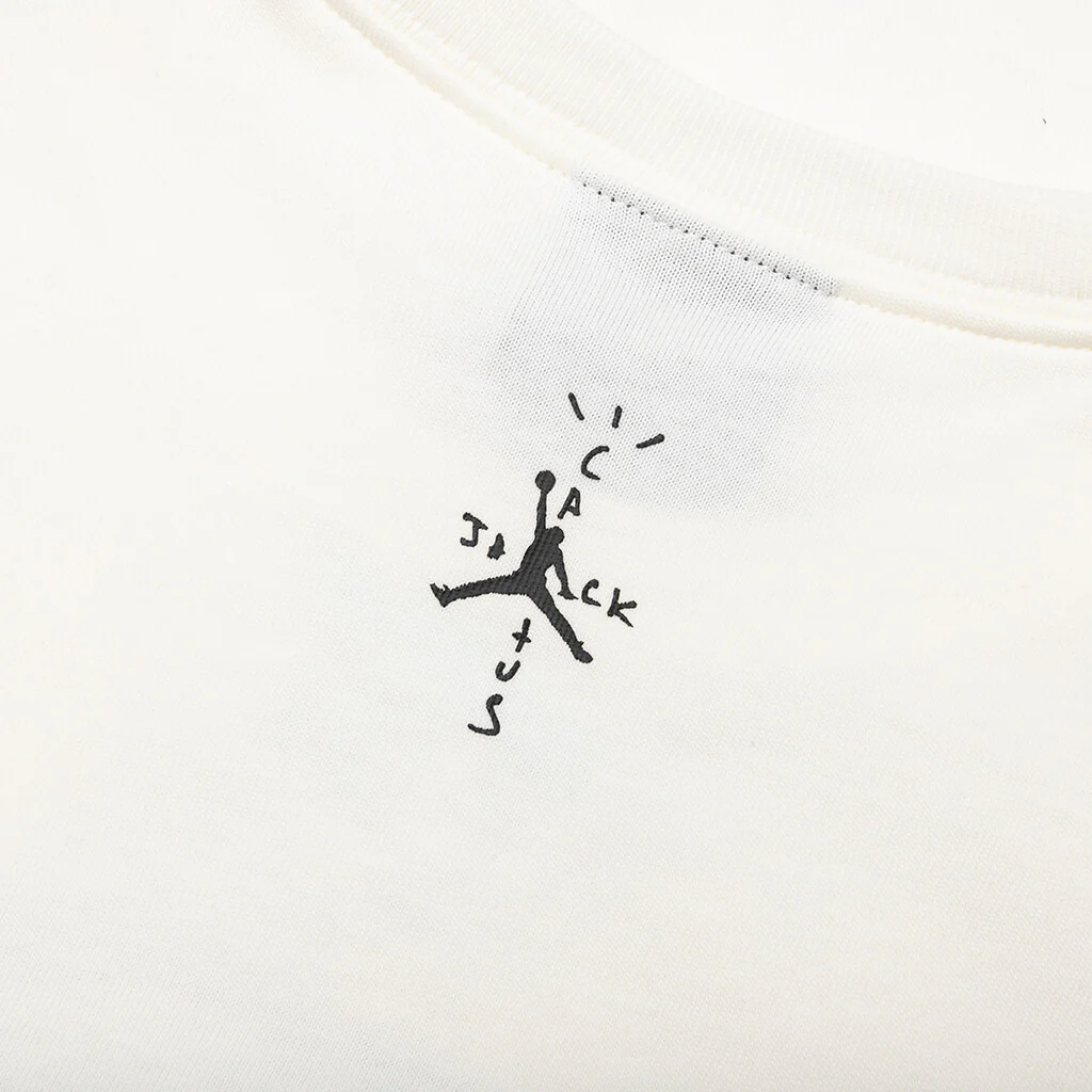 Women's Jordan x Travis Scott Baby Tee - Sail/Black - Image 4