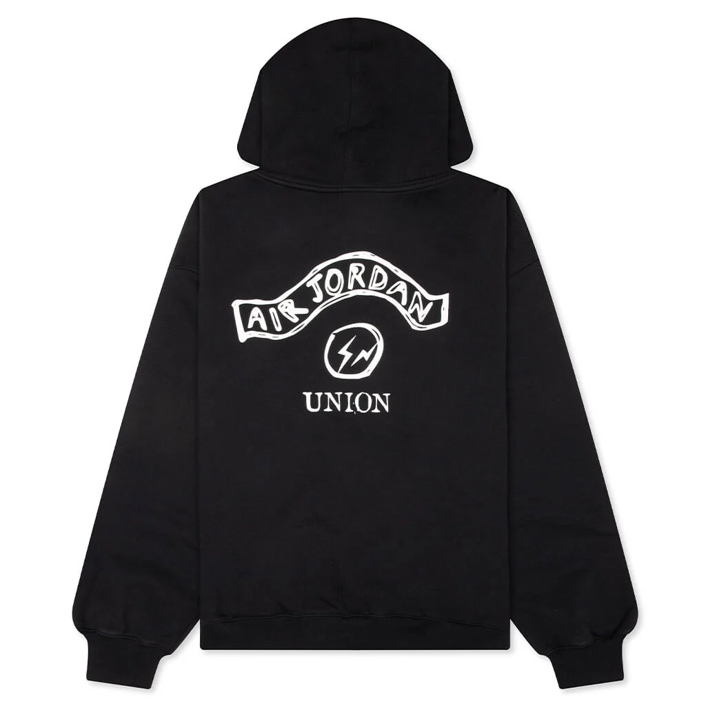 Jordan x Union x Fragment Full Zip Hoodie - Black/Sail - Image 2