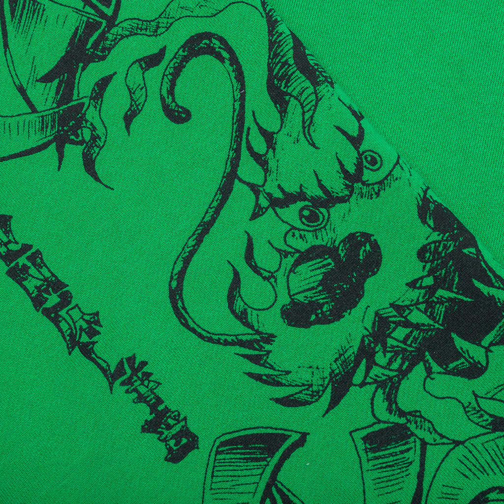Flames N Stuff Hoodie - Spray Fade Green - Image 3