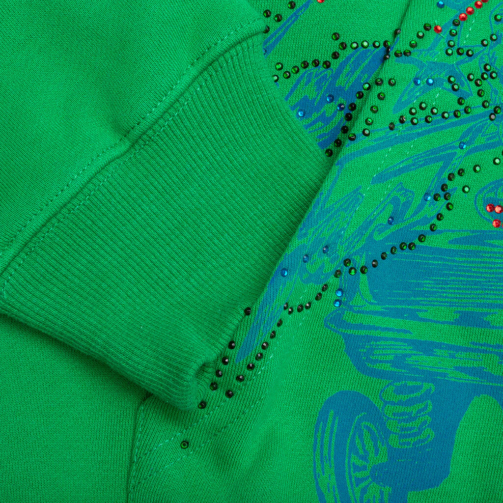 Flames N Stuff Hoodie - Spray Fade Green - Image 5