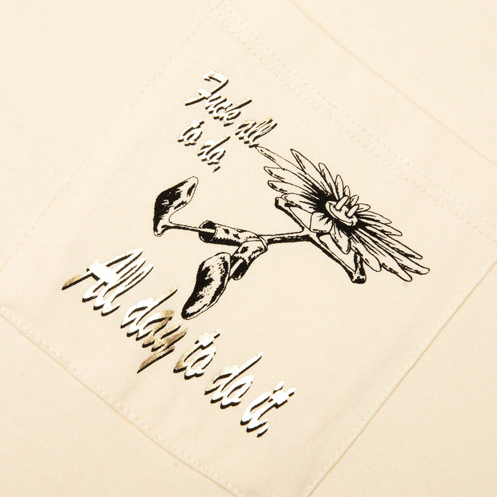 Fuck All To Do Ringer Tee - Birch - Image 3