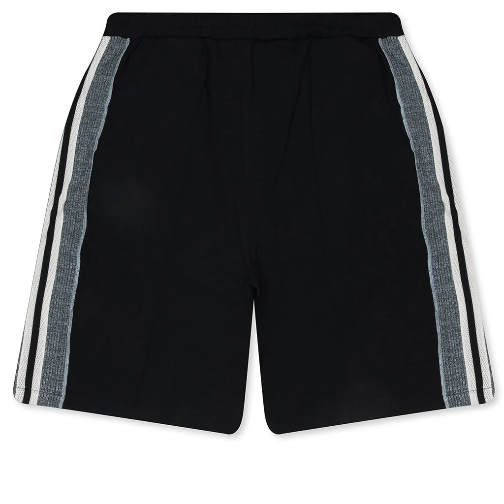 Knit Panel Shorts - Black/Green