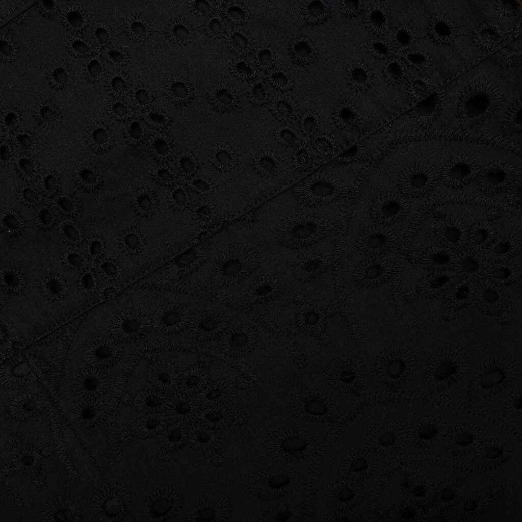 Lace Button Up - Black - Image 4