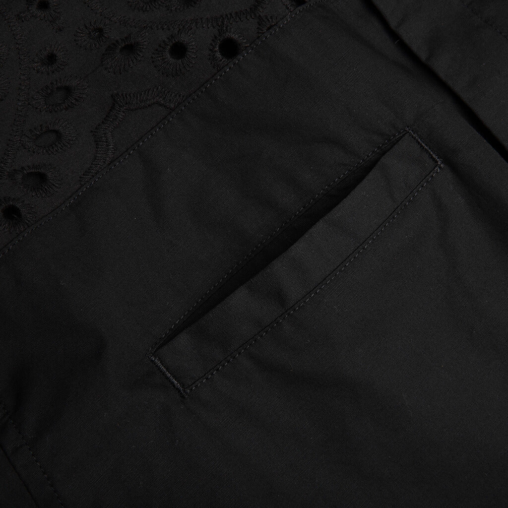 Lace Button Up - Black - Image 5