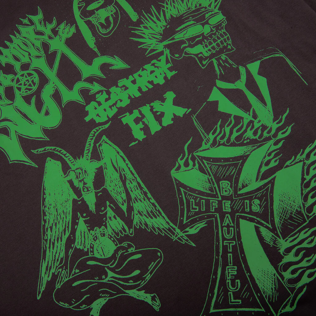 Hope You're Well S/S Tee - Brown - Image 3
