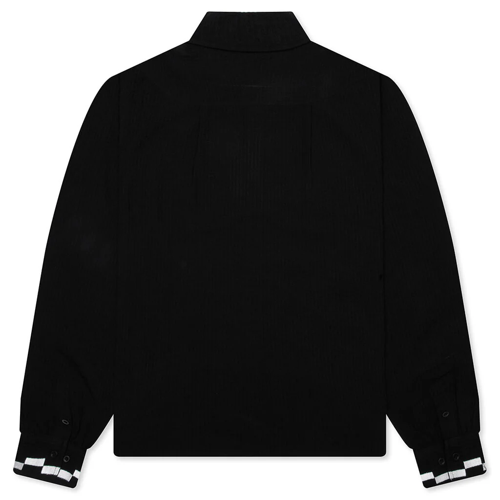 Live Life With Ease Button Up - Black - Image 2