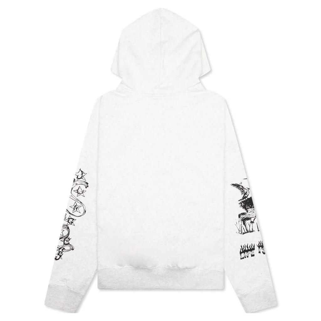Scribbles Zip Hoodie - Grey - Image 2