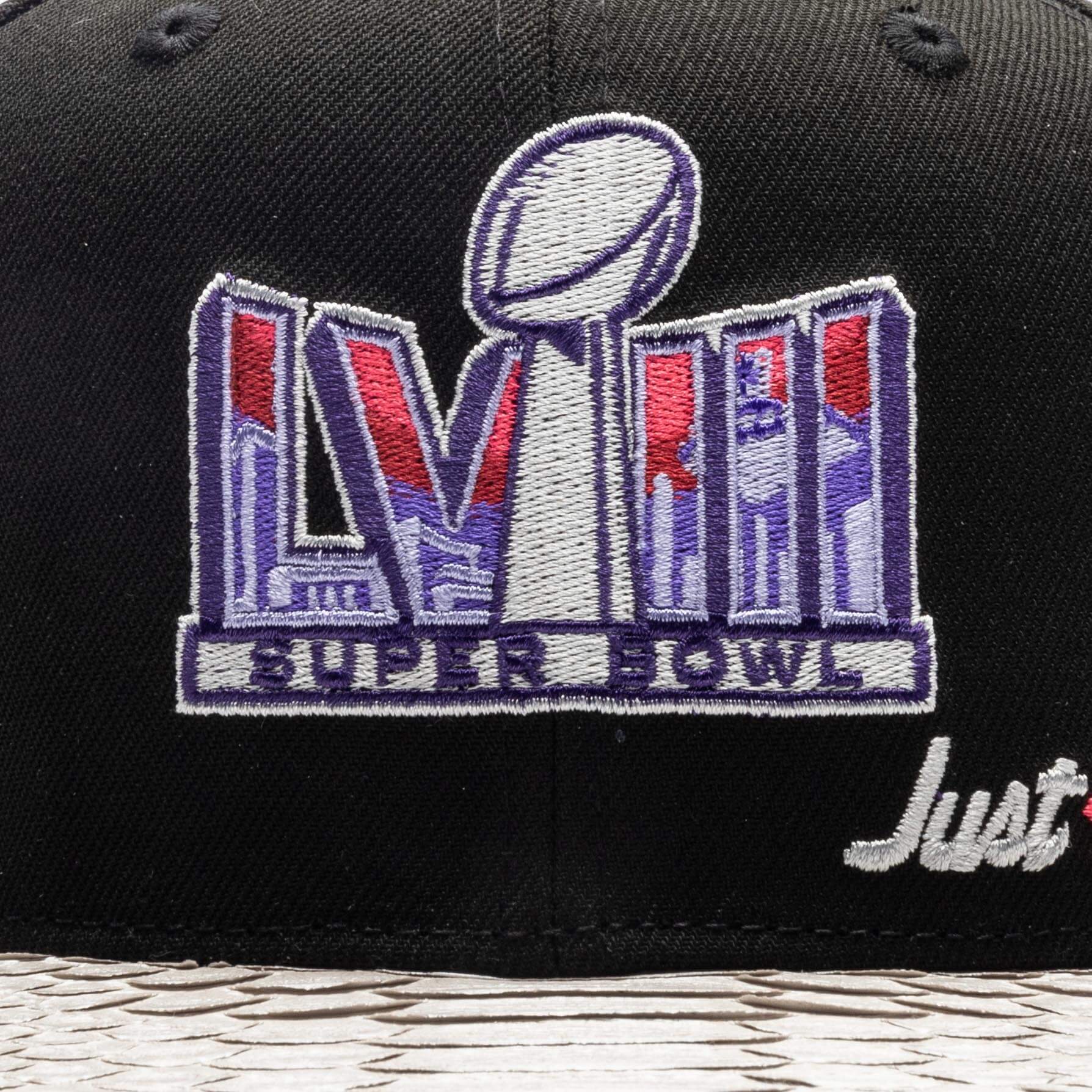 Just Don x Usher Super Bowl LVIII 9FIFTY Snapback Hat - Black/Silver Python - Image 2