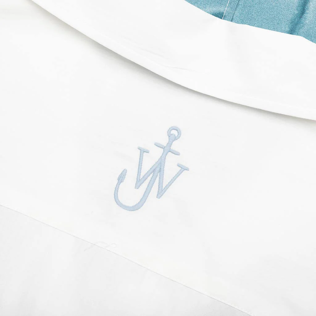 Clay Trompe L'Oeil Print S/S Shirt - White/Light Blue - Image 4