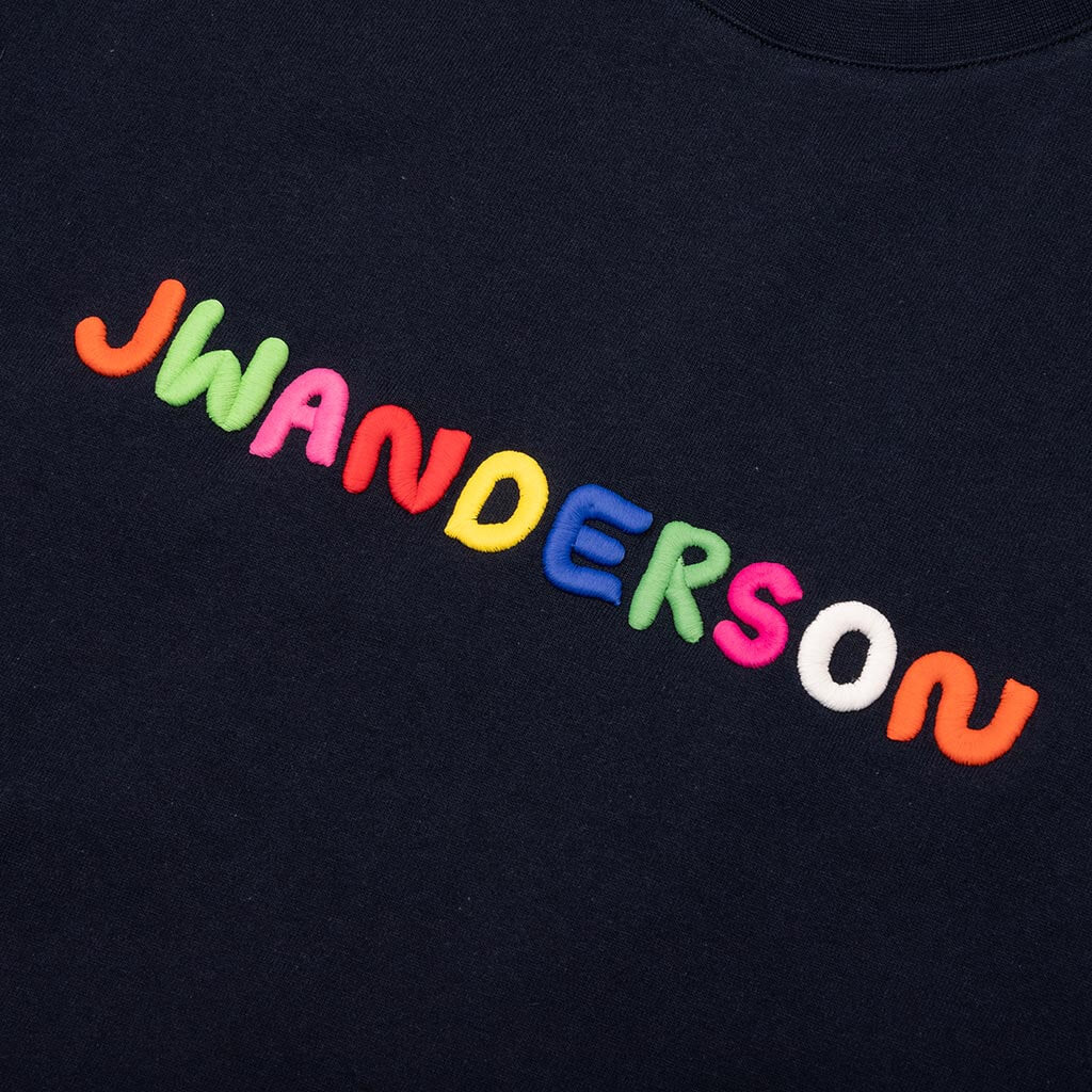 Logo Embroidery T-Shirt - Navy - Image 3