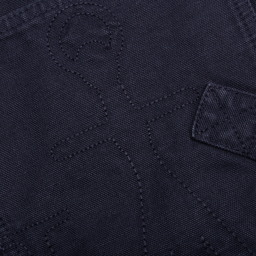 Twisted Cotton Bermuda Shorts - Navy - Image 3