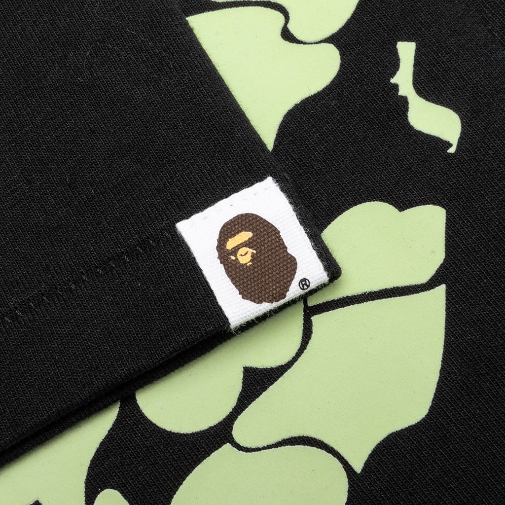 Kid's Glow in The Dark Camo Big Ape Head Tee - Black - Image 3