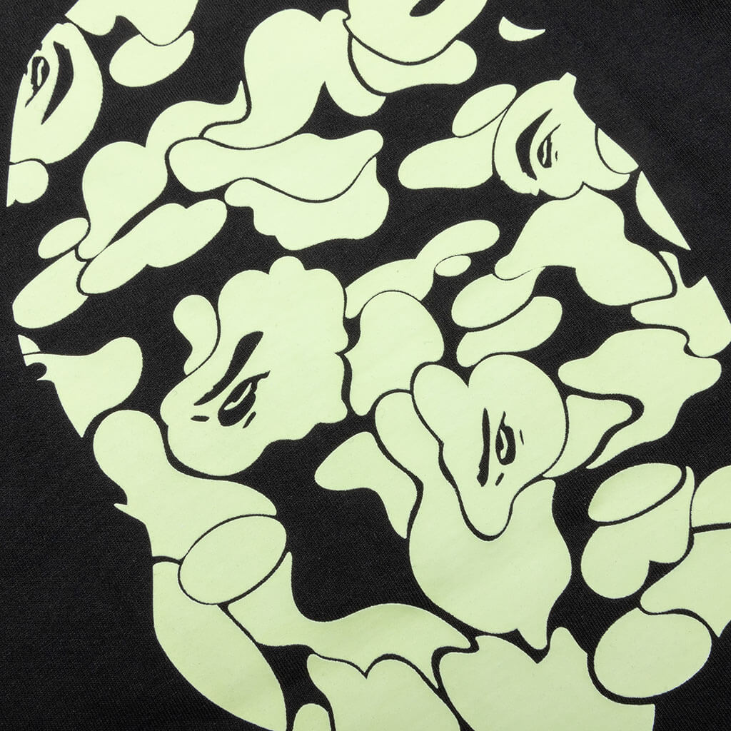 Kid's Glow in The Dark Camo Big Ape Head Tee - Black - Image 4