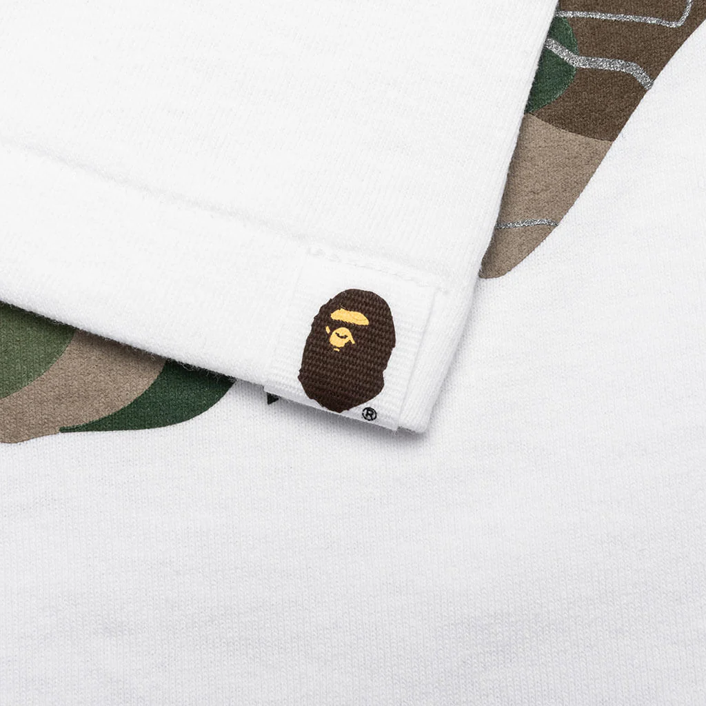 Kid's Layered Line Camo Big Ape Head Tee - White/Beige - Image 3