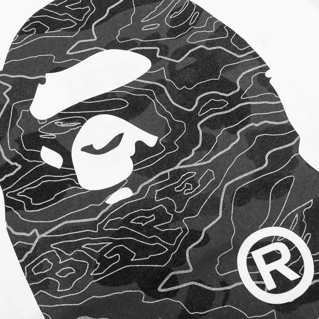 Kid's Layered Line Camo Big Ape Head Tee - White/Black - Image 4