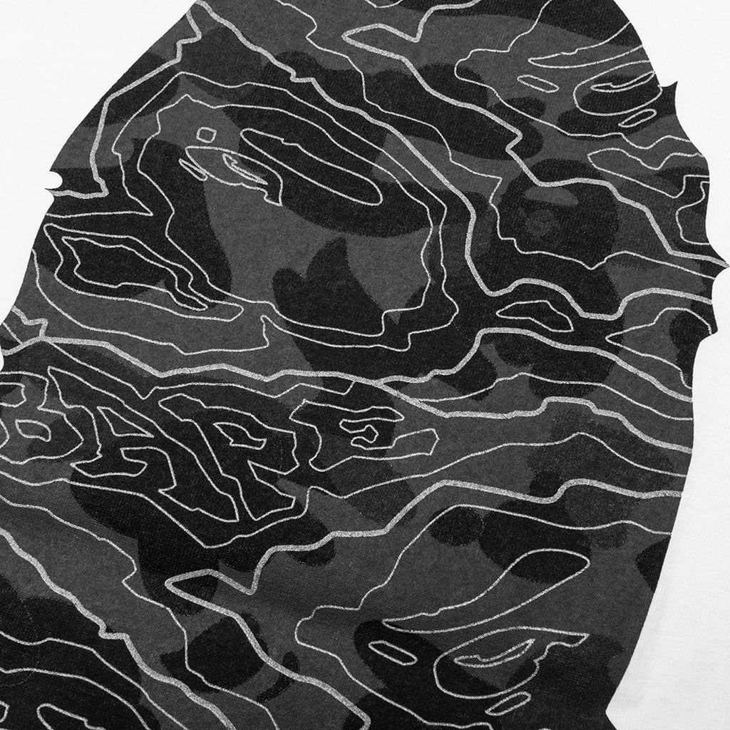 Kid's Layered Line Camo Big Ape Head Tee - White/Black - Image 5