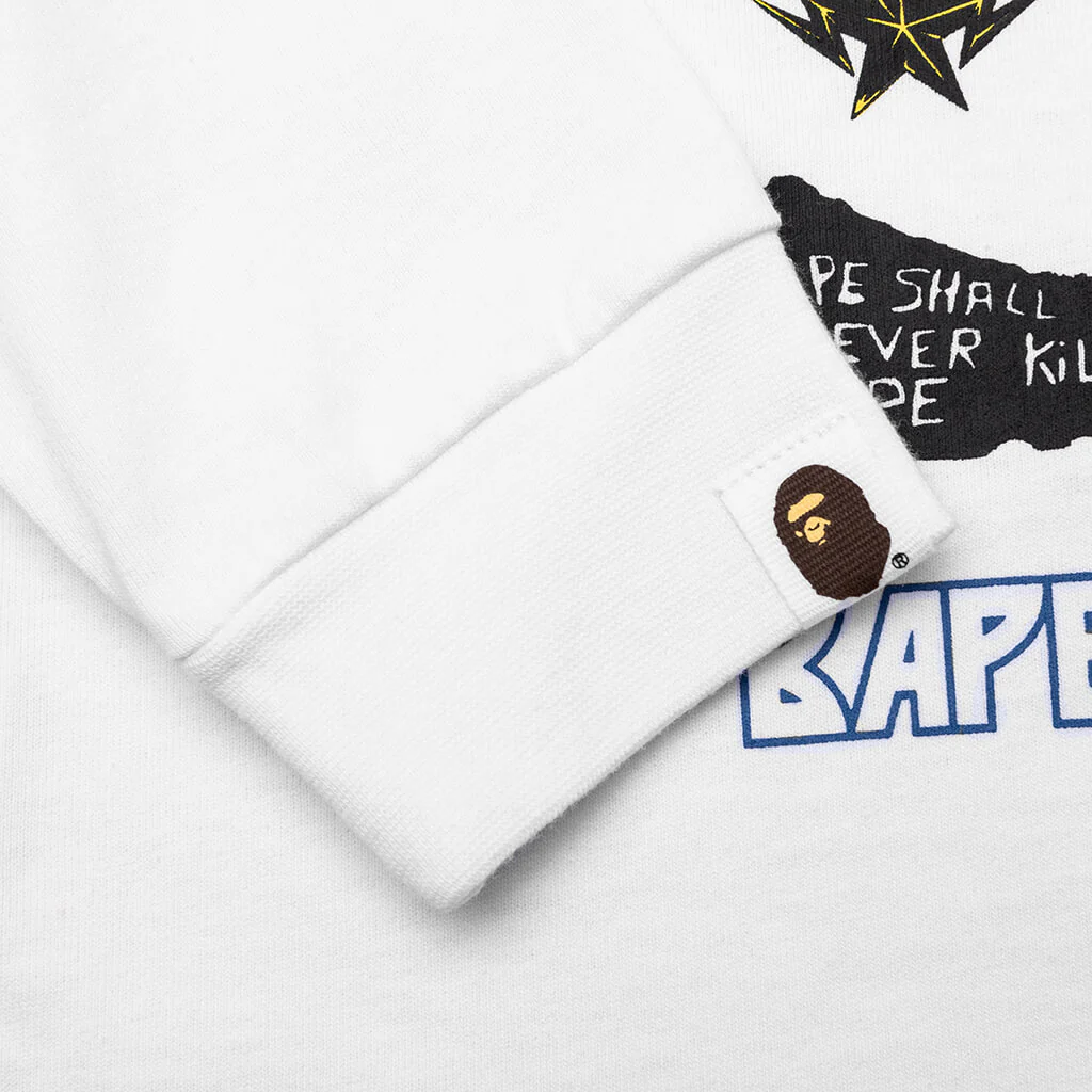 Kid's Multi Logo L/S Tee - White - Image 4