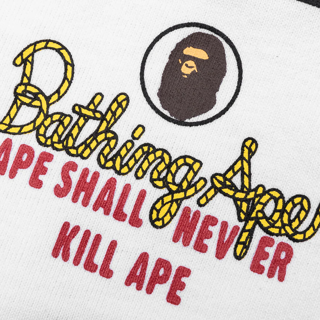 Kid's Multi Logo L/S Tee - White - Image 5