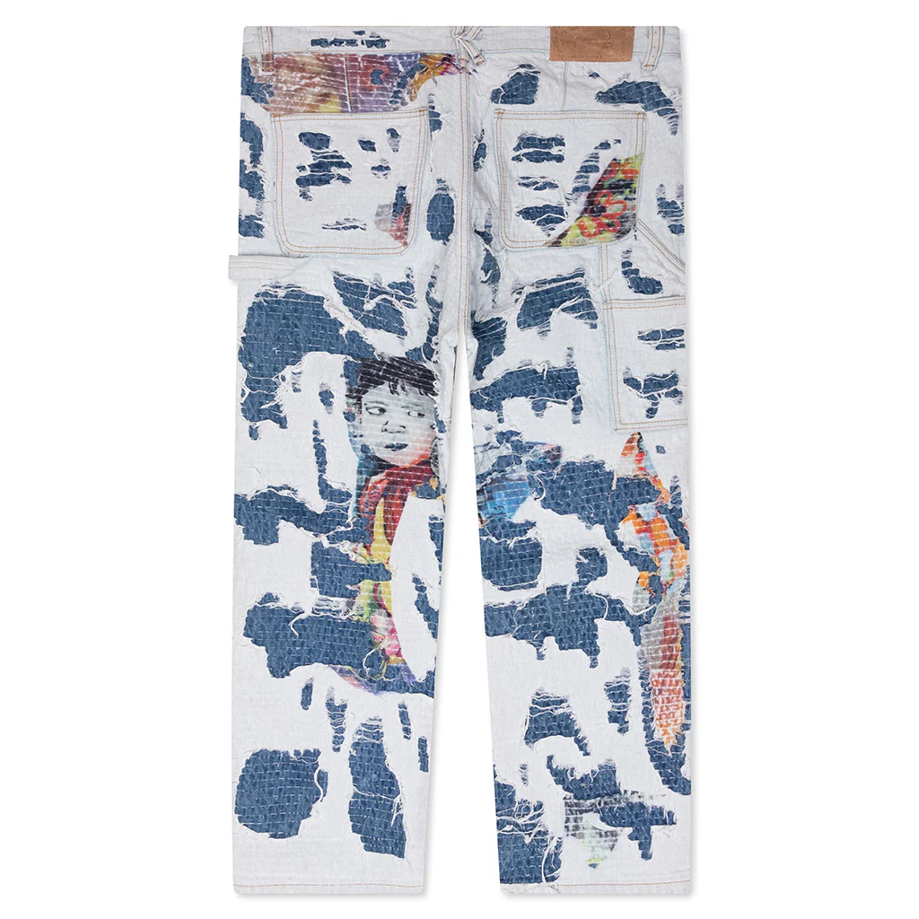 Boro Stitched Double Knee Pant - Multi - Image 2