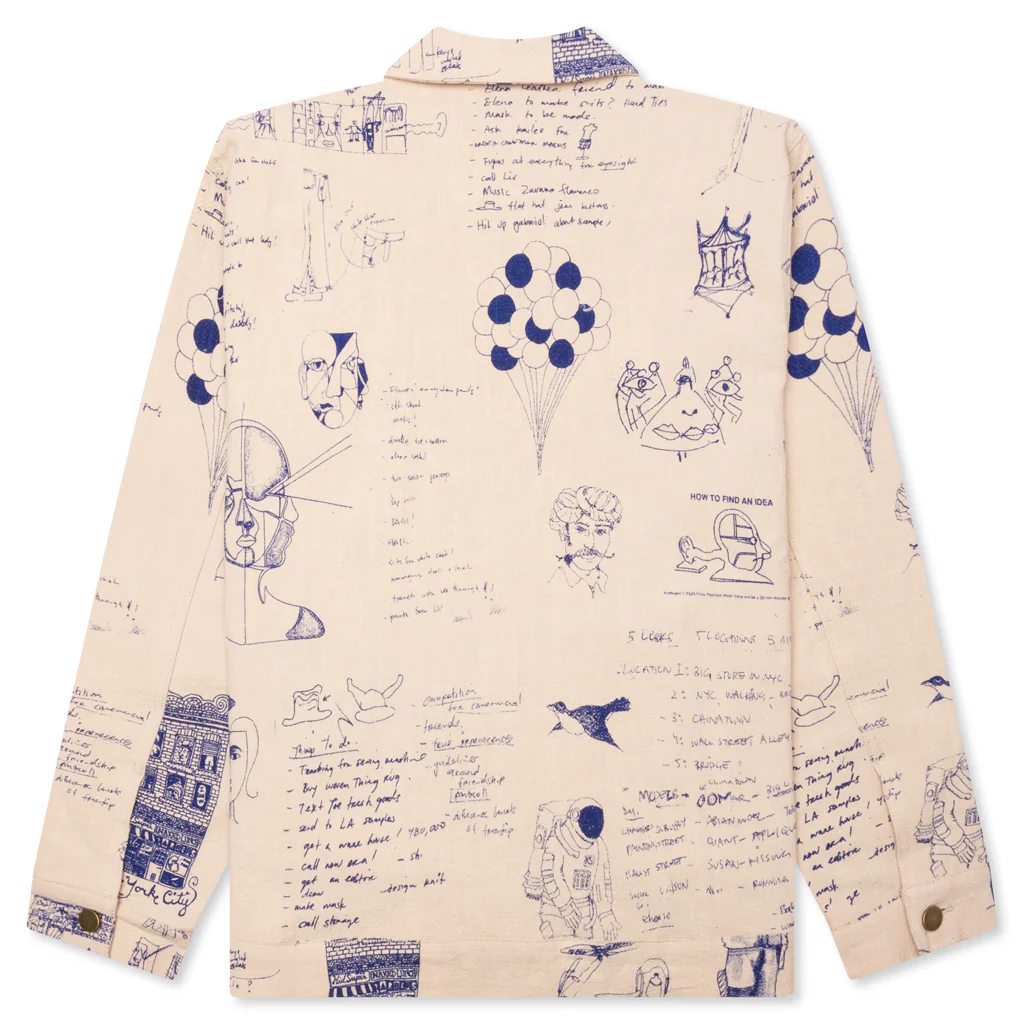 Doodles Linen Coat - Tan - Image 2