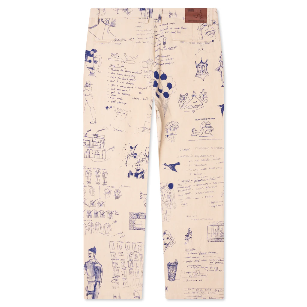 Doodles Linen Pants - Tan - Image 2