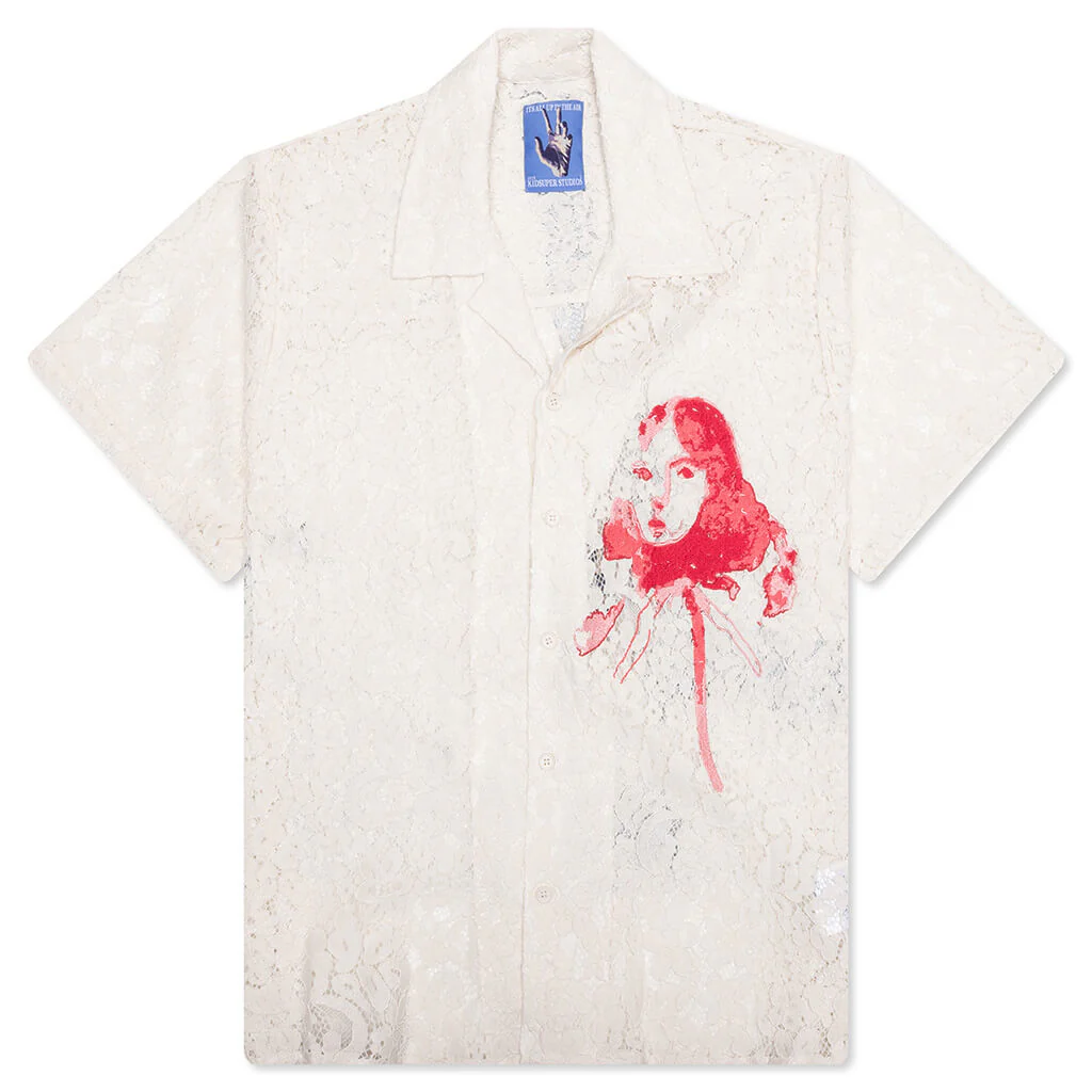 Lace Girl Painting Shirt - Cream
