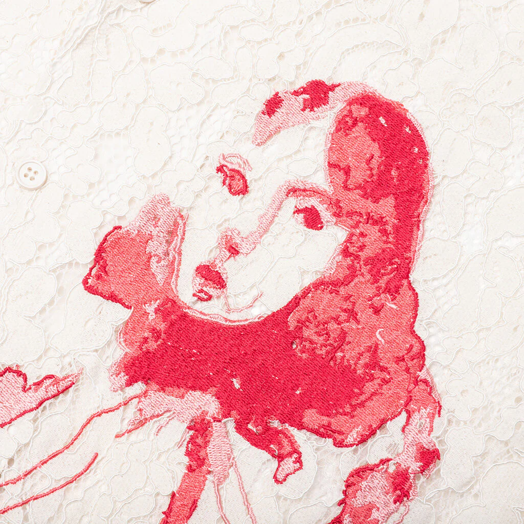 Lace Girl Painting Shirt - Cream - Image 3