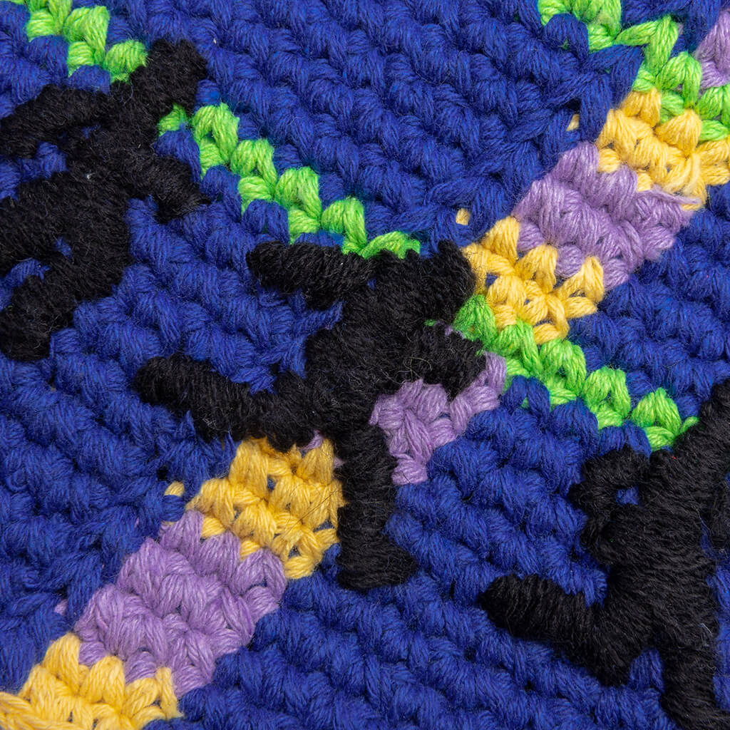 Running Man Crochet Hat - Blue - Image 3