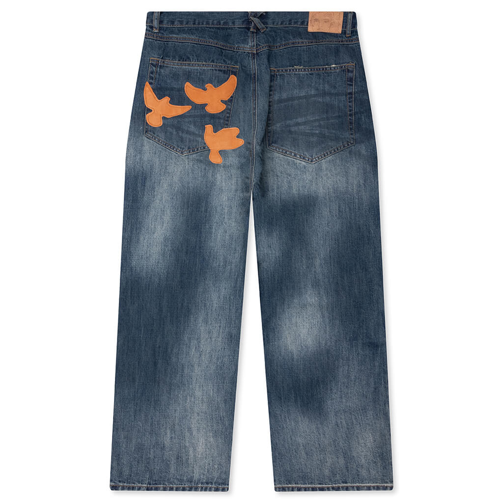 Washed Doves Denim Jeans - Blue - Image 2