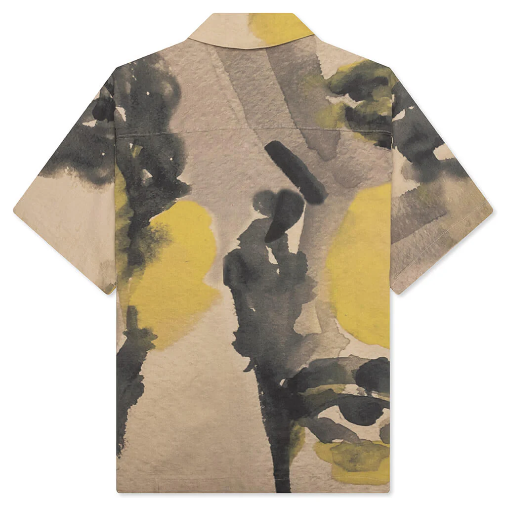 Watercolor Face Camp Shirt - Multi - Image 2