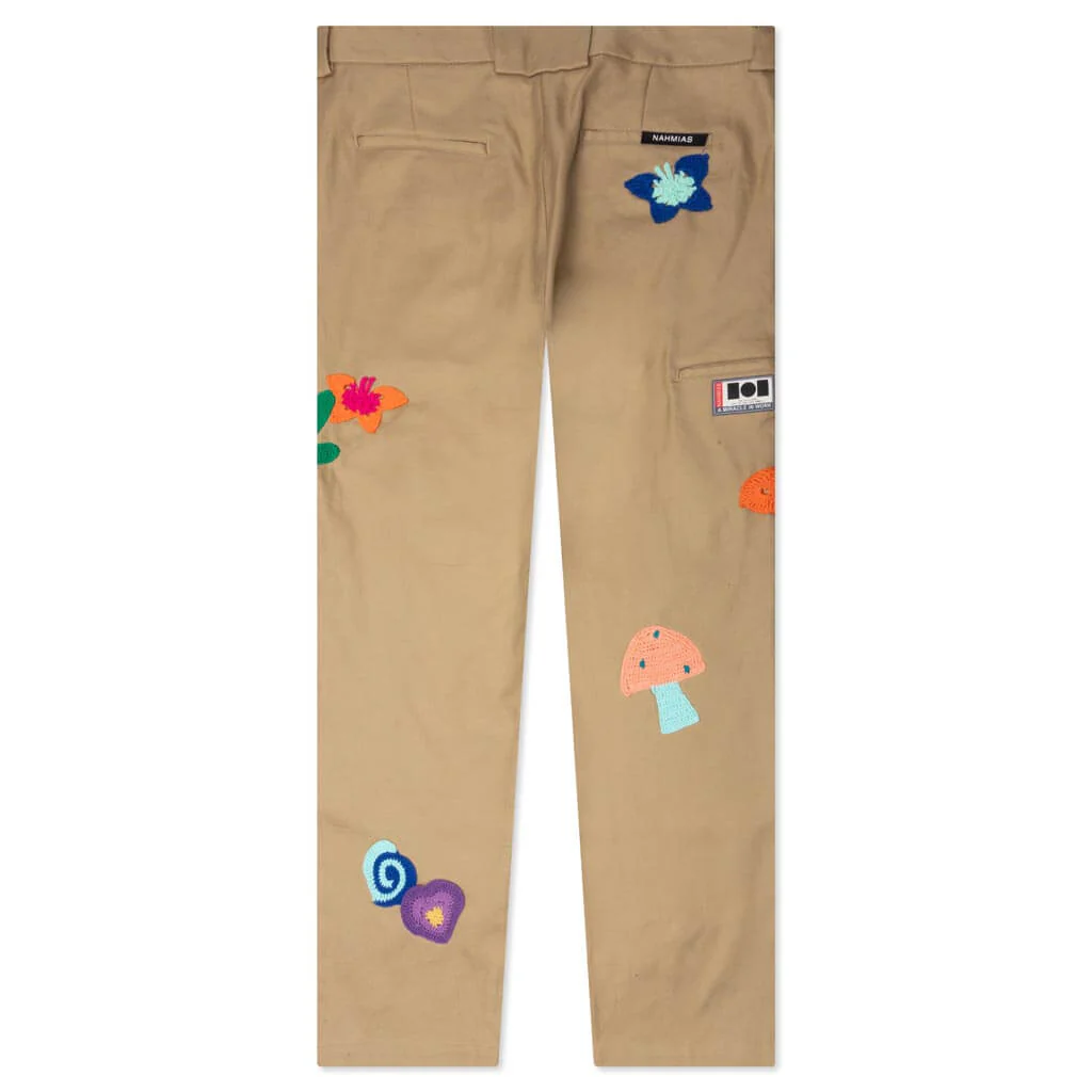 Knit Patchwork Worker Pant - Sand - Image 2