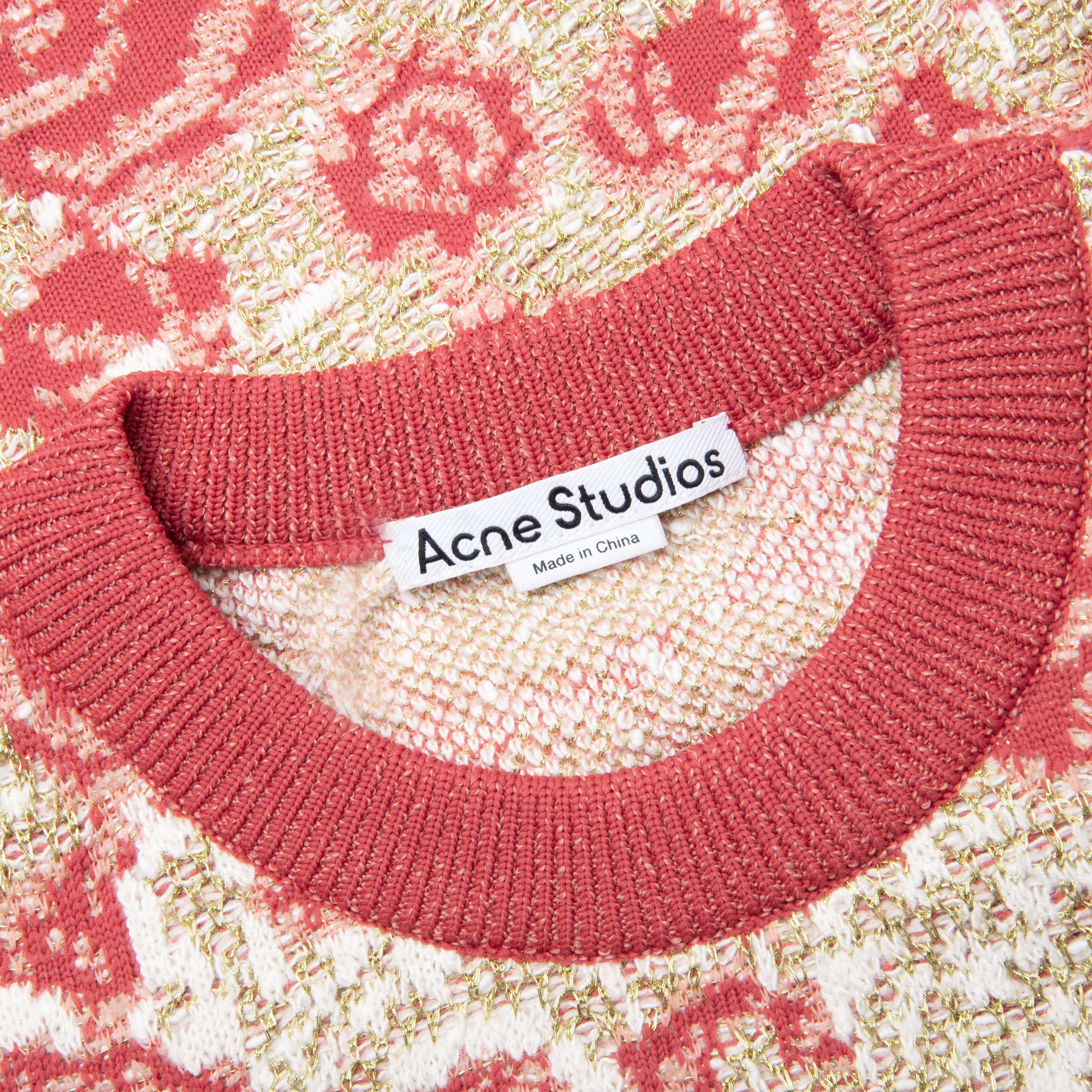 Jacquard Sweater - Blossom Pink/Gold - Image 3
