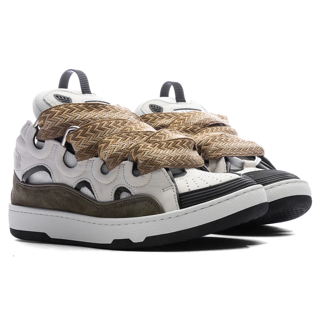 Curb Sneakers - White/Khaki - Image 2